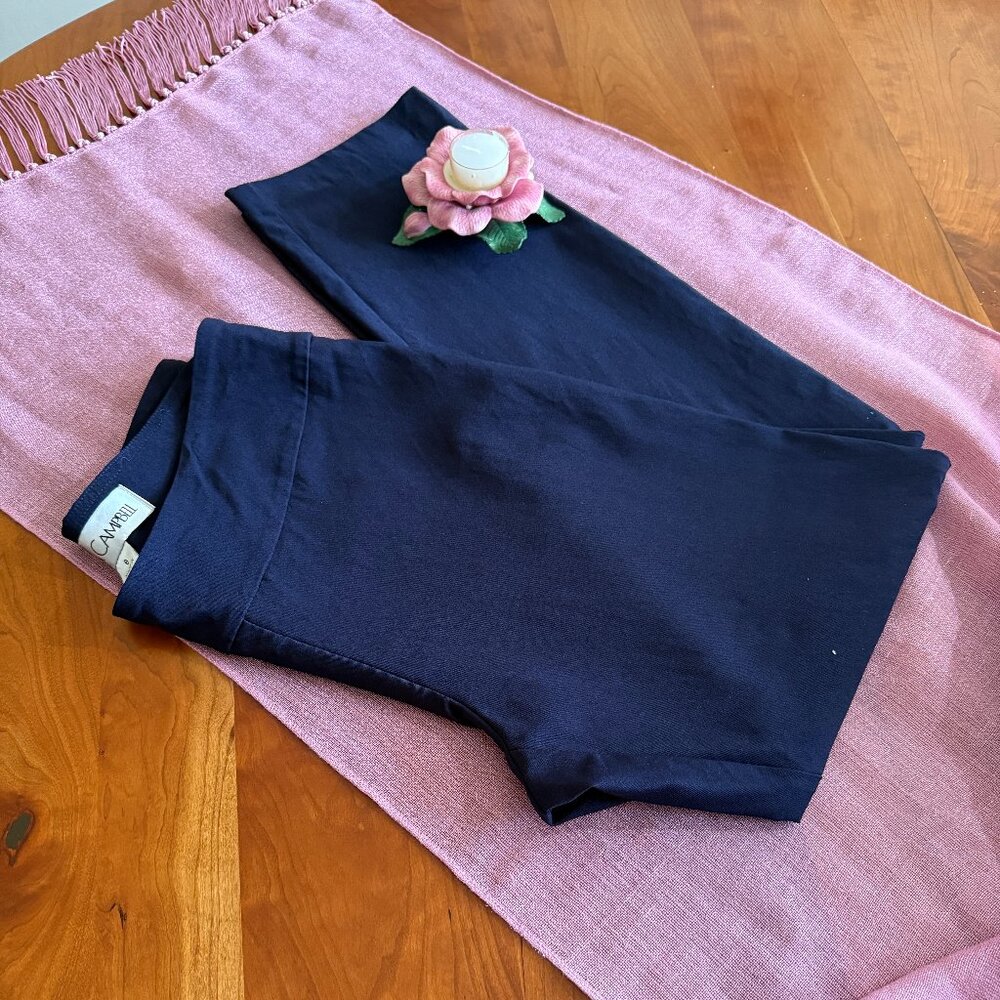 Sarah Campbell classic Navy pants size 6 higher end brand